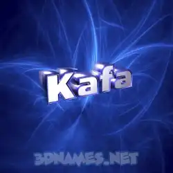 kafa in Plasma style - 3D name wallpaper