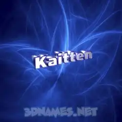 kaitten in Plasma style - 3D name wallpaper