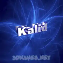 kalid in Plasma style - 3D name wallpaper