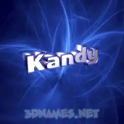kandy in Plasma style - 3D name wallpaper
