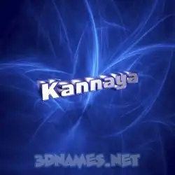 kannaya in Plasma style - 3D name wallpaper