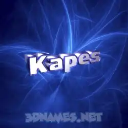 kapes in Plasma style - 3D name wallpaper
