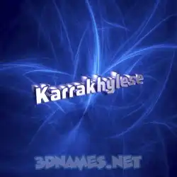 karrakhylese in Plasma style - 3D name wallpaper