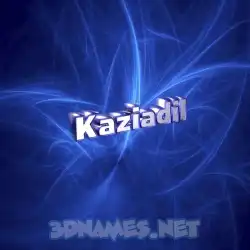 kaziadil in Plasma style - 3D name wallpaper