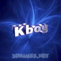 kboy in Plasma style - 3D name wallpaper