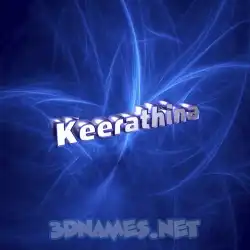 keerathina in Plasma style - 3D name wallpaper