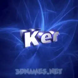 ker in Plasma style - 3D name wallpaper