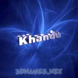 khandu in Plasma style - 3D name wallpaper