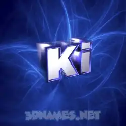 ki in Plasma style - 3D name wallpaper