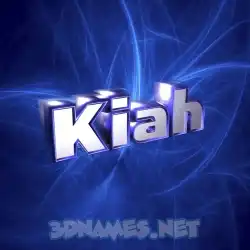 kiah in Plasma style - 3D name wallpaper