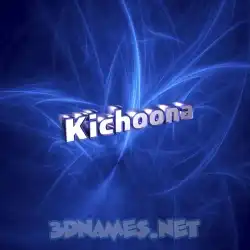 kichoona in Plasma style - 3D name wallpaper