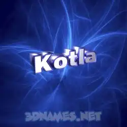 kotla in Plasma style - 3D name wallpaper
