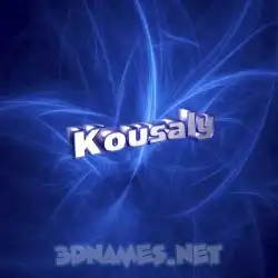 kousaly in Plasma style - 3D name wallpaper