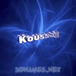 koussay in Plasma style - 3D name wallpaper