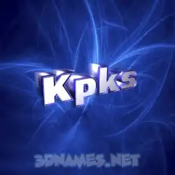 kpks in Plasma style - 3D name wallpaper