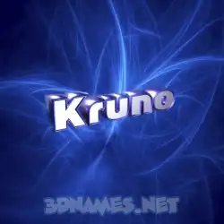 kruno in Plasma style - 3D name wallpaper