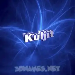 kuljit in Plasma style - 3D name wallpaper