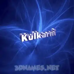 kulkarni in Plasma style - 3D name wallpaper
