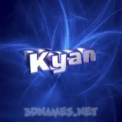 kyan in Plasma style - 3D name wallpaper