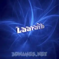 laaraib in Plasma style - 3D name wallpaper