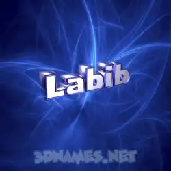labib in Plasma style - 3D name wallpaper