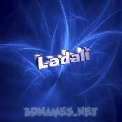 ladali in Plasma style - 3D name wallpaper