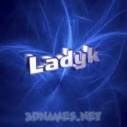 ladyk in Plasma style - 3D name wallpaper