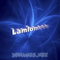 lamlomeee in Plasma style - 3D name wallpaper
