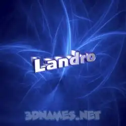 landro in Plasma style - 3D name wallpaper
