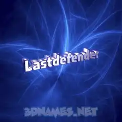 lastdefender in Plasma style - 3D name wallpaper