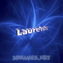 laurens in Plasma style - 3D name wallpaper
