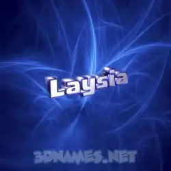 laysia in Plasma style - 3D name wallpaper