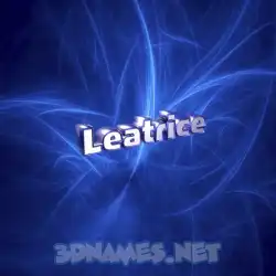 leatrice in Plasma style - 3D name wallpaper