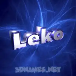 leko in Plasma style - 3D name wallpaper