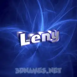 leny in Plasma style - 3D name wallpaper