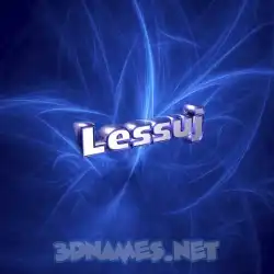 lessuj in Plasma style - 3D name wallpaper