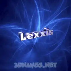 lexxis in Plasma style - 3D name wallpaper