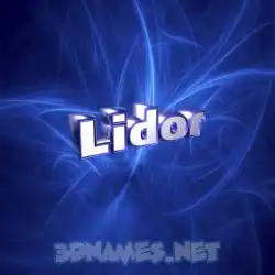 lidor in Plasma style - 3D name wallpaper