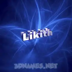 likith in Plasma style - 3D name wallpaper