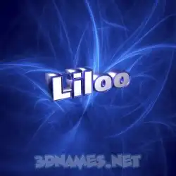 liloo in Plasma style - 3D name wallpaper