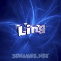 ling in Plasma style - 3D name wallpaper
