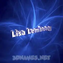 lisa lembong in Plasma style - 3D name wallpaper