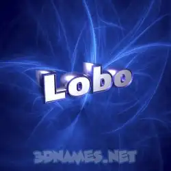lobo in Plasma style - 3D name wallpaper