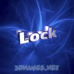 lock in Plasma style - 3D name wallpaper