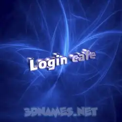 login cafe in Plasma style - 3D name wallpaper