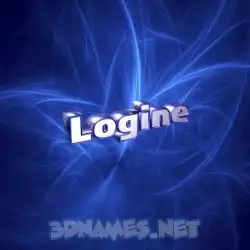 logine in Plasma style - 3D name wallpaper
