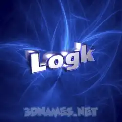 logk in Plasma style - 3D name wallpaper