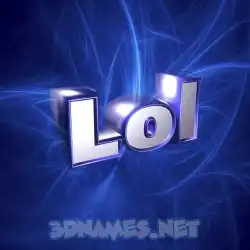 lol in Plasma style - 3D name wallpaper