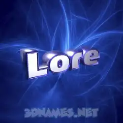 lore in Plasma style - 3D name wallpaper