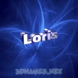 loris in Plasma style - 3D name wallpaper